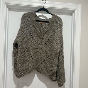 Chunky Knit Sweater in Olive Tone POL NWOT